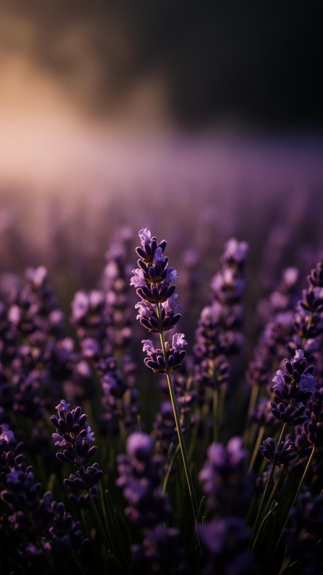 Campo de lavanda ao entardecer — fotografia cinematográfica editorial